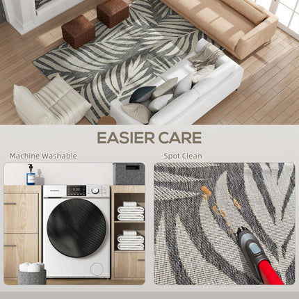 UV Resistant Indoor & Outdoor Area Rug, Easy-Cleaning Machine Washable Rug for P