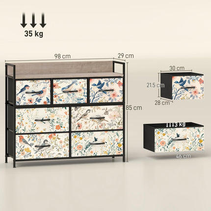 7-Drawer Chest of Drawers - White