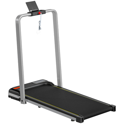 Folding Walking Treadmill, Under Desk Walking Pad with Incline, Silver Tone