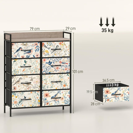 8-Drawer Chest of Drawers - White
