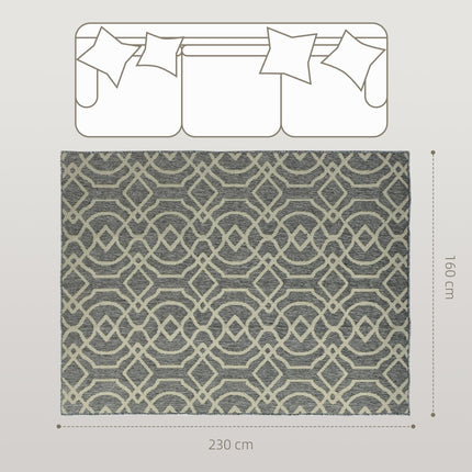 UV Resistant Indoor & Outdoor Area Rug, Easy-Cleaning Machine Washable Rug with