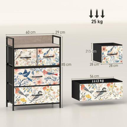 4-Drawer Chest of Drawers - White