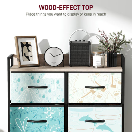 6-Drawer Chest of Drawers - Blue