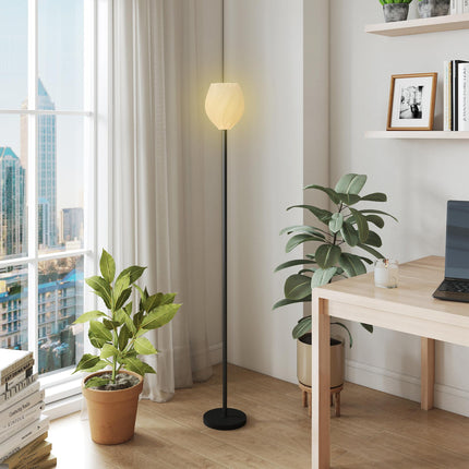 Flower Floor Lamp for Living Room, 3D Printed Modern Standing Lamp with Rose Sha