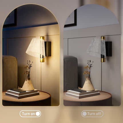 Led Wall Lamp 2 Pack, 5W Modern Indoor Starry Wall Light, Colour Temperature Adjustable 3000K/4000K/6500K, for Bedroom, Living Room, Hallway, Stairs, Black