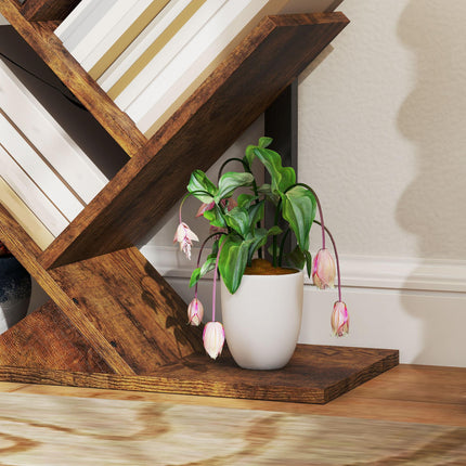 Four-Section Tree Bookcase - Wood-Effect