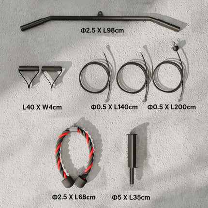 Weight Pulley System, Cable Pulley System for Home Gym, Cable Machine LAT Pull Down Attachment for Biceps Curl, Tricep, Arm Workouts
