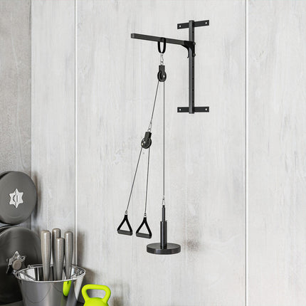Weight Pulley System, Cable Pulley System for Home Gym, Cable Machine LAT Pull Down Attachment for Biceps Curl, Tricep, Arm Workouts