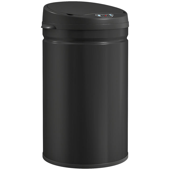 30L Stainless Steel Sensor Bin - Black