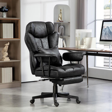 Executive Office Chair, Ergonomic Desk Chair with Foot Rest, Lumbar Support, Rec