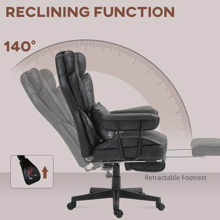 Executive Office Chair, Ergonomic Desk Chair with Foot Rest, Lumbar Support, Rec