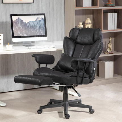 Executive Office Chair, Ergonomic Desk Chair with Foot Rest, Lumbar Support, Rec