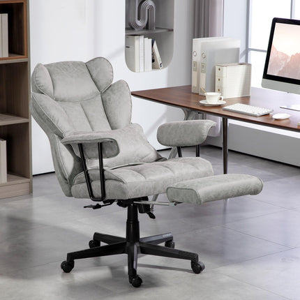 Executive Office Chair, Ergonomic Desk Chair with Foot Rest, Lumbar Support, Rec