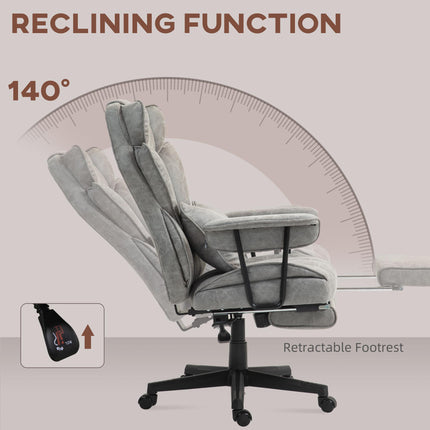 Executive Office Chair, Ergonomic Desk Chair with Foot Rest, Lumbar Support, Rec