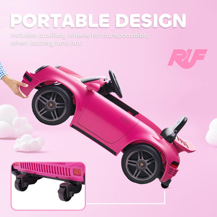 Licensed RUF CTR 2017-Yellowbird Electric Car for Kids, with Remote Control, Soft Start, MP3 Player, LED Lights, Pink