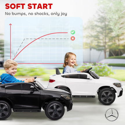 Mercedes-Benz GLC Licensed Kids Ride on Car with Remote Control, Soft Start, MP3, LED Headlights, Black