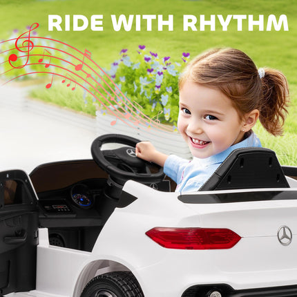 Mercedes-Benz GLC Licensed Kids Ride on Car with Remote Control, Soft Start, MP3, LED Headlights, White