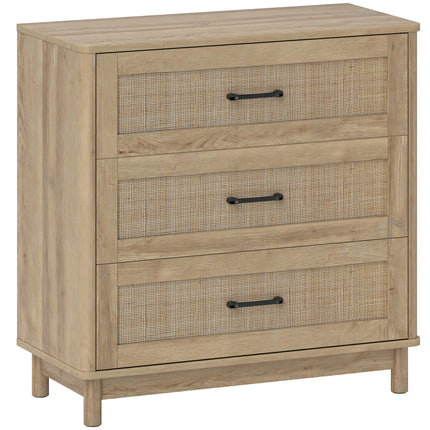 76 cm Wide Drawer Chest of Drawers with 3 Drawer - Oak