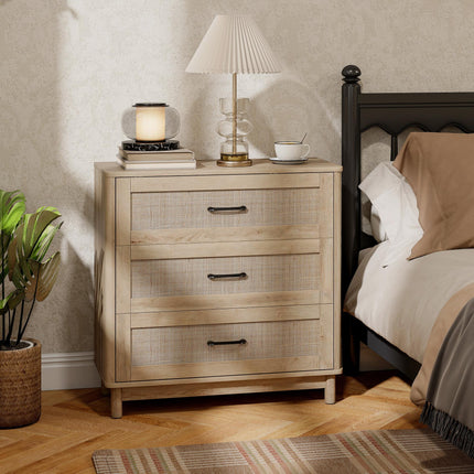 76 cm Wide Drawer Chest of Drawers with 3 Drawer - Oak