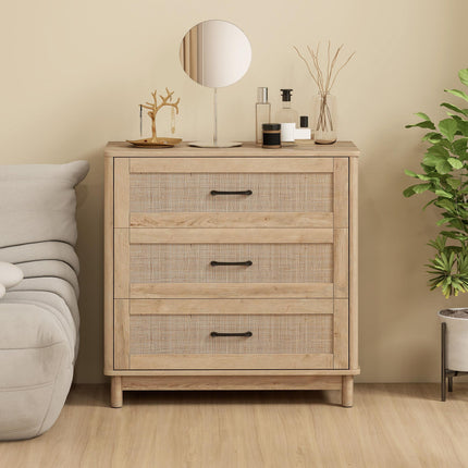 76 cm Wide Drawer Chest of Drawers with 3 Drawer - Oak