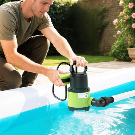 400W Submersible Water Pump for Dirty/Clean Water, 9000L/H Electric Sump Pump with Float Switch, Drain Water from Garden Pond, Hot Tub, Ditches, Portable and Lightweight