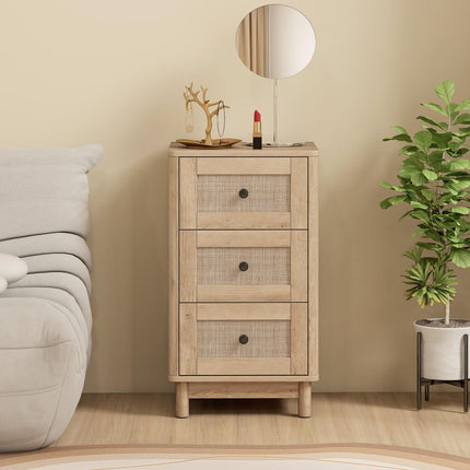 40 cm Drawer Chest of Drawers with 3 Drawer - Oak