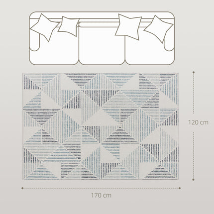 Modern Area Rug, Geometric Pattern Non-Slip Washable Rug, Soft Floor Carpet for