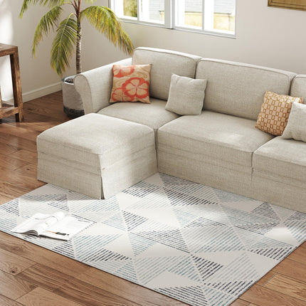 Modern Area Rug, Geometric Pattern Non-Slip Washable Rug, Soft Floor Carpet for