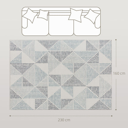 Modern Area Rug, Geometric Pattern Non-Slip Washable Rug, Soft Floor Carpet for