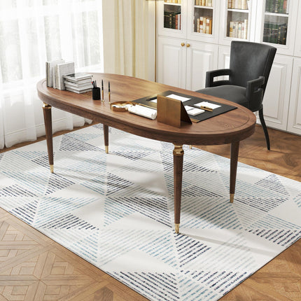 Modern Area Rug, Geometric Pattern Non-Slip Washable Rug, Soft Floor Carpet for