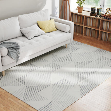 Modern Area Rug, Geometric Pattern Non-Slip Washable Rug, Soft Floor Carpet for