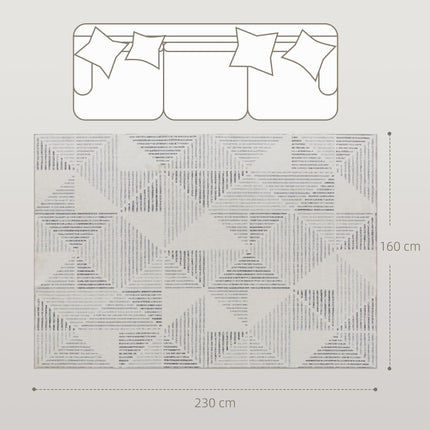 Modern Area Rug, Geometric Pattern Non-Slip Washable Rug, Soft Floor Carpet for