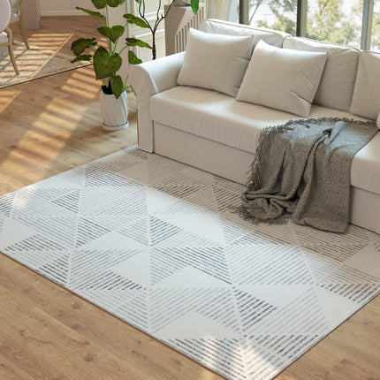 Modern Area Rug, Geometric Pattern Non-Slip Washable Rug, Soft Floor Carpet for