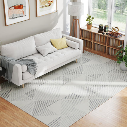 Modern Area Rug, Geometric Pattern Non-Slip Washable Rug, Soft Floor Carpet for