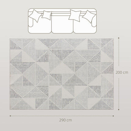 Modern Area Rug, Geometric Pattern Non-Slip Washable Rug, Soft Floor Carpet for