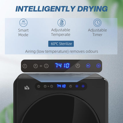 4kg Compact 40-60℃ Tumble Dryer - Black