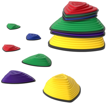 6-Piece Stepping Stones for Kids, Stackable Sensory Toys Outdoor Indoor, Obstacle Course for Balance and Motor Skills