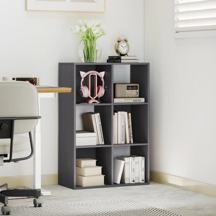 6-Cube Bookshelf - Grey