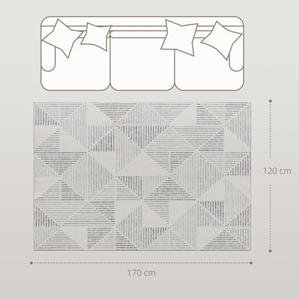 Modern Area Rug, Geometric Pattern Non-Slip Washable Rug, Soft Floor Carpet for