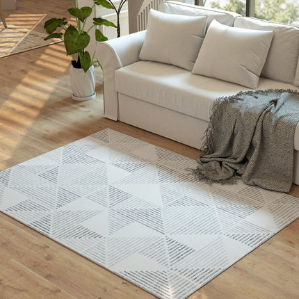Modern Area Rug, Geometric Pattern Non-Slip Washable Rug, Soft Floor Carpet for