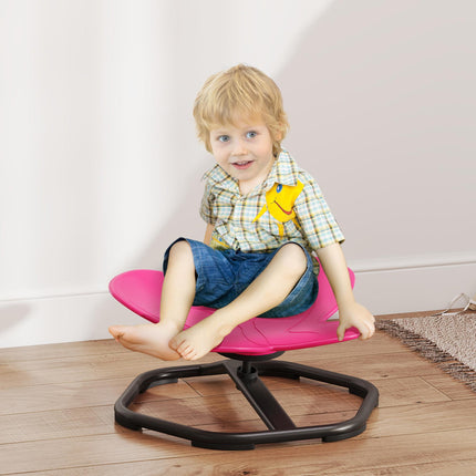 Butterfly-Shaped-kids Swivel Chair, Sensory Spinning Chair for Balance, Coordination Training, Pink