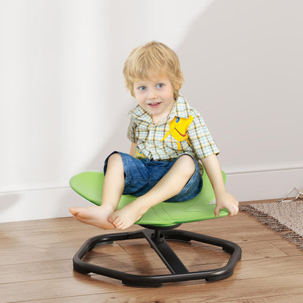 Butterfly-Shaped Kids Swivel Chair, Sensory Spinning Chair for Balance and Coordination Training, Green