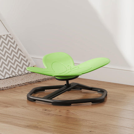 Butterfly-Shaped Kids Swivel Chair, Sensory Spinning Chair for Balance and Coordination Training, Green