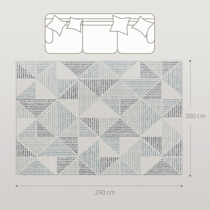 Modern Area Rug, Geometric Pattern Non-Slip Washable Rug, Soft Floor Carpet for
