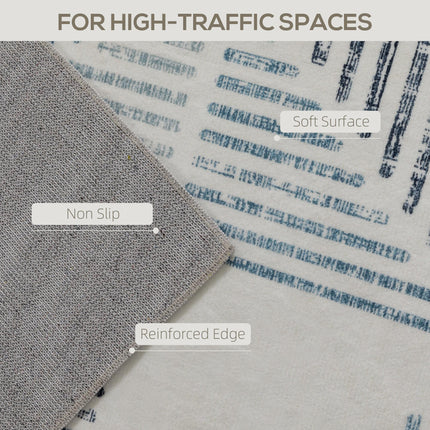 Modern Area Rug, Geometric Pattern Non-Slip Washable Rug, Soft Floor Carpet for