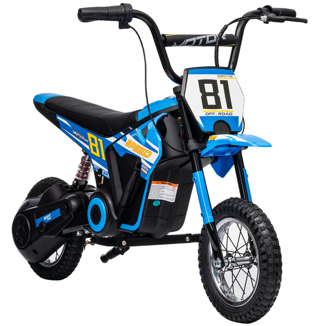 Kids Electric Motorbike 3 Gearboxes Speed Ride on Motorcycle with 40min Ranges - Blue