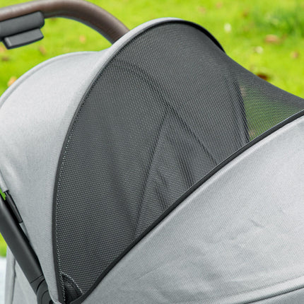 Foldable Baby Stroller with Adjustable Seat, 5-Point Harness, Canopy, Basket, 6.3kg Lightweight & Compact, Light Grey