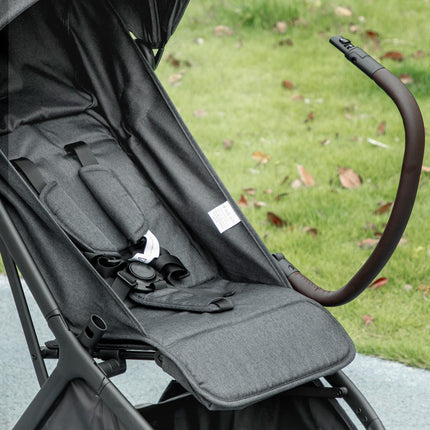 Foldable Baby Stroller with Adjustable Seat, 5-Point Harness, Canopy, Basket, 6.3kg Lightweight & Compact, Dark Grey