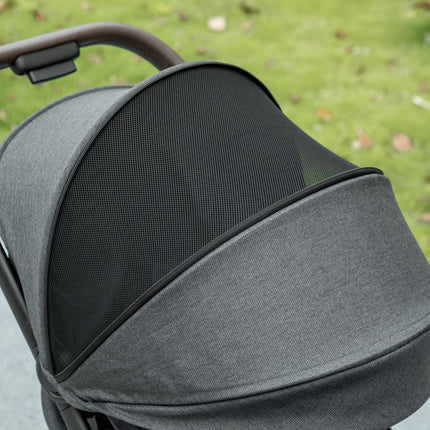 Foldable Baby Stroller with Adjustable Seat, 5-Point Harness, Canopy, Basket, 6.3kg Lightweight & Compact, Dark Grey