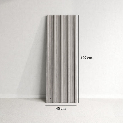 Set of 12 Corrugated Steel Roof Sheet Panels - Grey Wood Effect